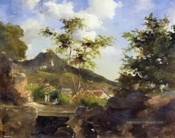  village Tableaux - village au pied d’une colline à saint thomas antilles Camille Pissarro